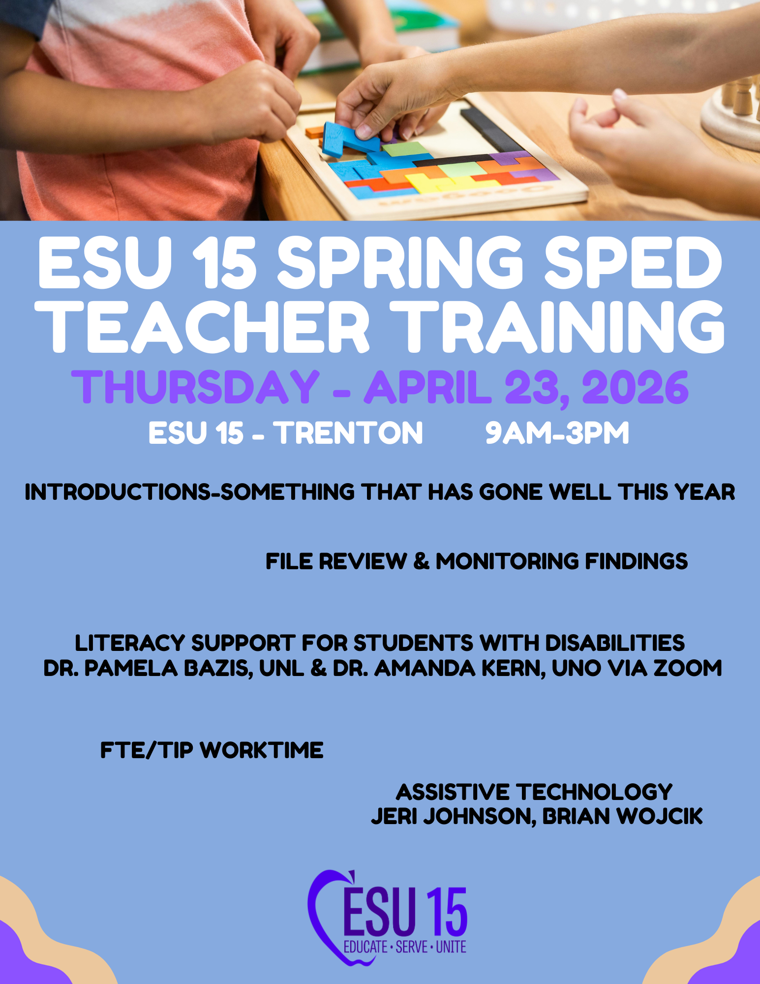 2026 ESU 15 Spring SPED Teacher Training